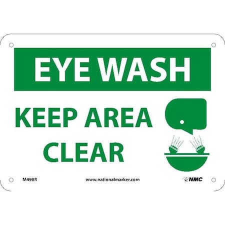 Nmc EYE WASH KEEP AREA CLEAR, M498R M498R